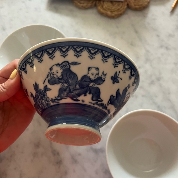 Set of 4 Japanese Rice Bowls - Picture 5 of 10